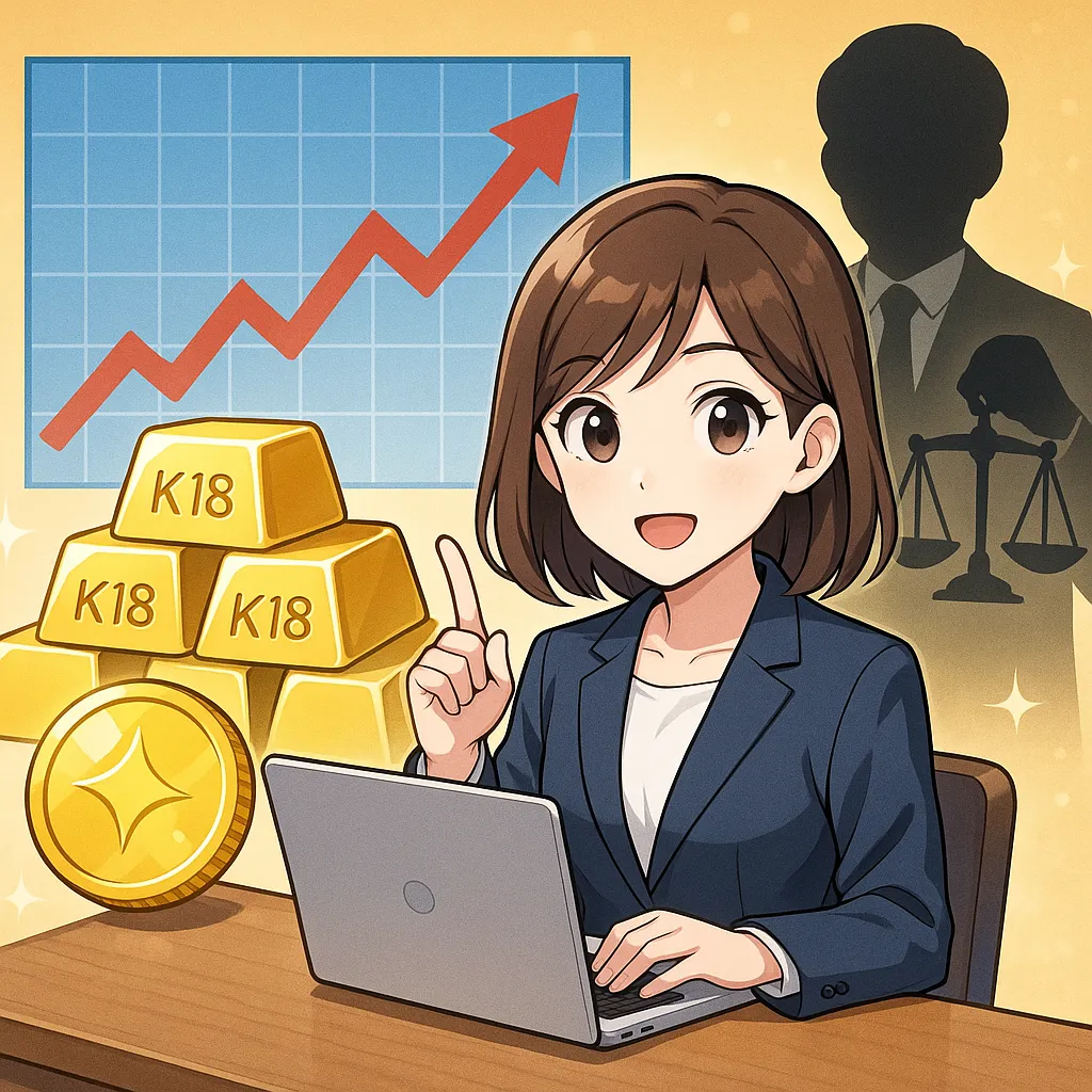 金 価格とK18の1g相場の読み方｜中村敦司法書士事務所